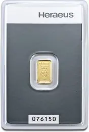 1 Gramm Goldbarren | Heraeus Echt