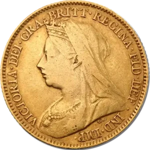 1/2 Pfund Sovereign Victoria Goldmünze | verschiedene Jahre Heute Kaufen