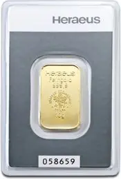 10 Gramm Goldbarren | Heraeus mit Zertifikat Bestseller