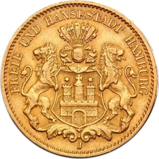 10 Mark Freie Hansestadt Hamburg Goldmünze | 1873-1913 Jetzt Zugreifen