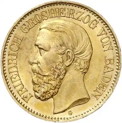 10 Mark Großherzog Friedrich I. Goldmünze | Baden | 1890-1901 Heißes Angebot