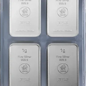 100 x 1g Silberbarren | Heimerle + Meule UnityBox Preiswert