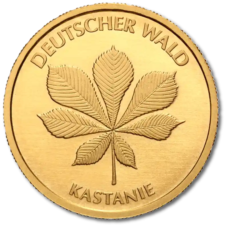 Wochenendangebot 20 Euro Deutscher Wald Kastanie 1/8 oz Goldmünze 2014 (D)
