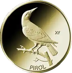 Wochenendangebot 20 Euro Heimische Vögel Pirol 1/8 oz Goldmünze 2017 (A)