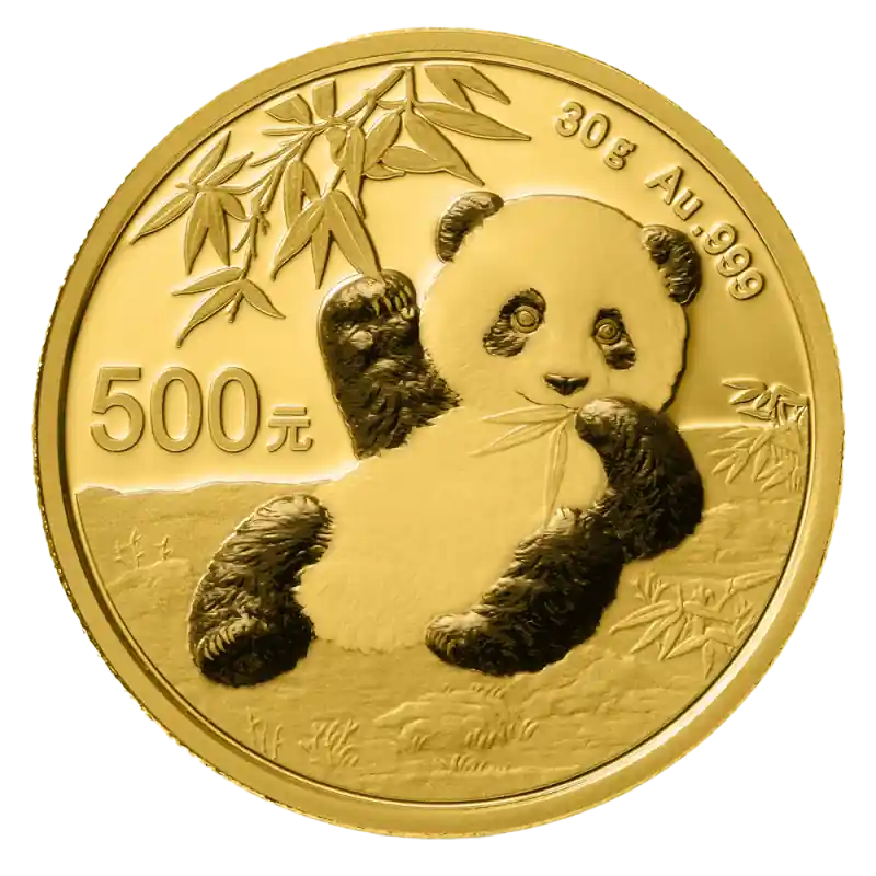 Weltweiter Versand China Panda 30g Goldmünze 2020
