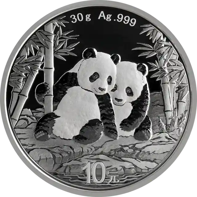 Weltweiter Versand China Panda 30g Silbermünze 2026 | differenzbesteuert