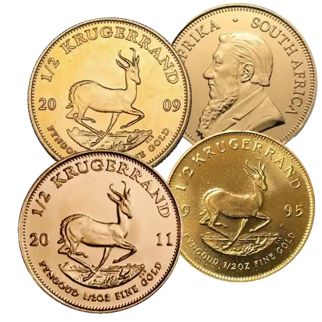 Schneller Versand Krügerrand 1/2 Unze Goldmünze | verschiedene Jahre