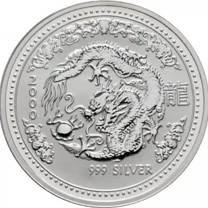 Im Trend Lunar I Drache 2 Unzen Silbermünze 2000 | differenzbesteuert