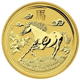 Versand Am Gleichen Tag Lunar II Pferd 1oz Goldmünze 2014