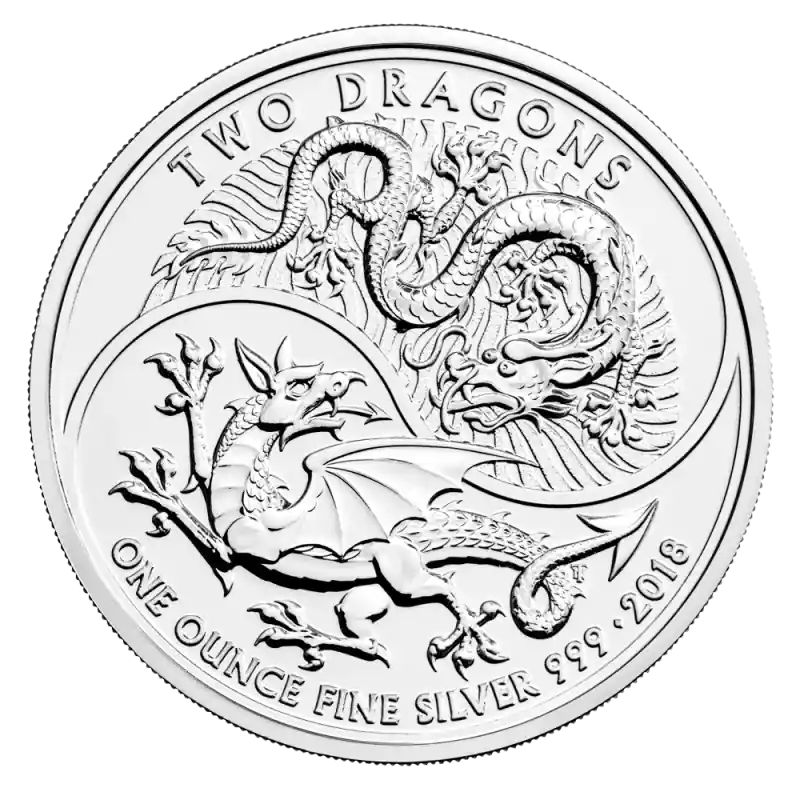 Two Dragons 1 Unze Silbermünze 2018 | differenzbesteuert Gleich Bestellen