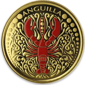 1 Unze Goldmünze EC8 Anguilla - Lobster 2018 - coloriert Direktkauf