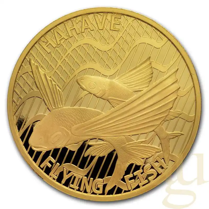 Echt 1 Unze Goldmünze Tokelau Fliegender Fisch Hahave 2020