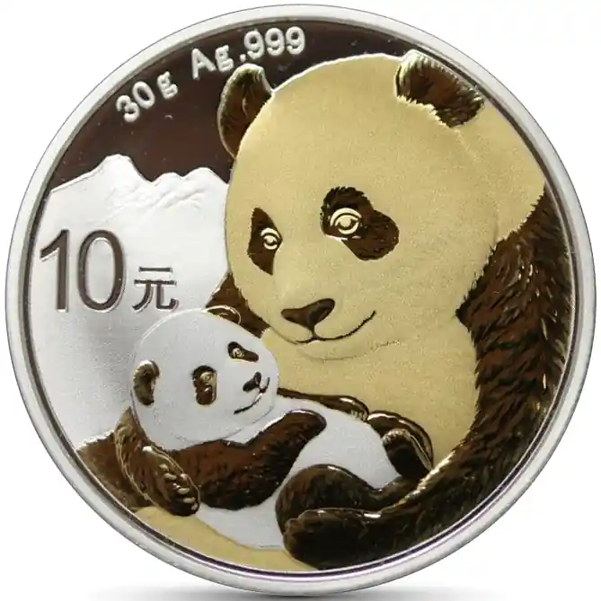 30g Silbermünze China Panda 2019 teilvergoldet Nur Für Kurze Zeit