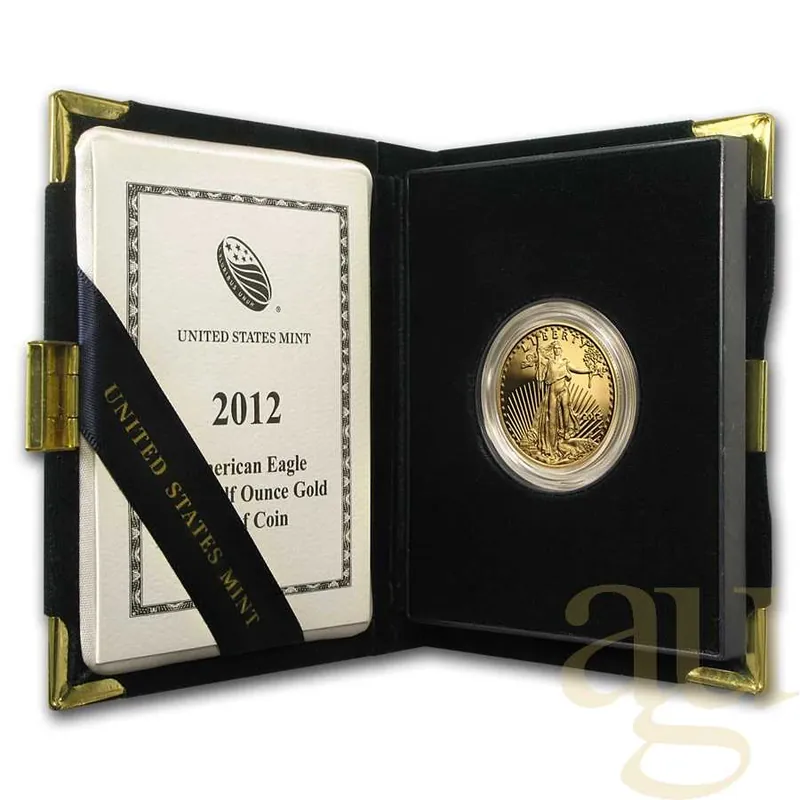 1/2 Unze Goldmünze American Eagle 2012 - polierte Platte Garantierte Lieferung