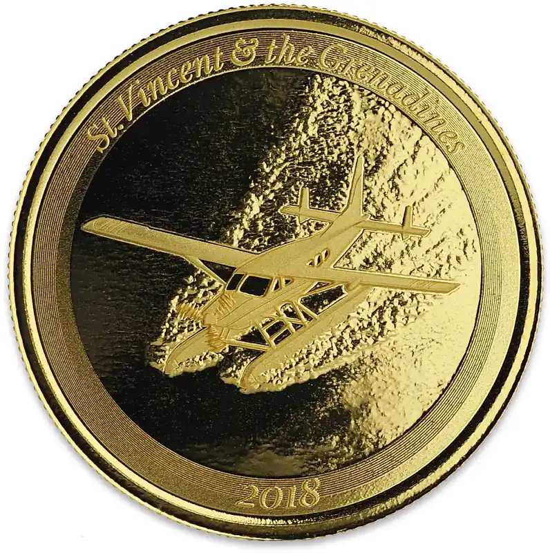 1 Unze Goldmünze EC8 St. Vincent & The Grenadines - Seaplane 2018 Highlight