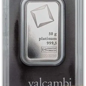 Gratis Versand 50 Gramm Platinbarren Valcambi