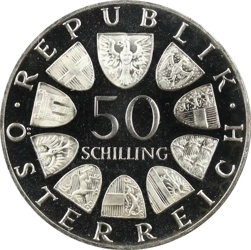 Heute Kaufen 50 Schilling Silbermünze Republik Österreich 1974,1978
