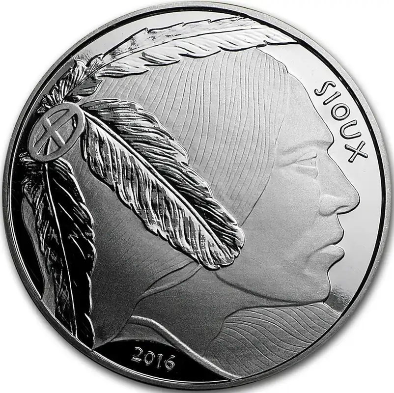 1 Unze Silbermünze Sioux Indian 2016 Top-Angebot