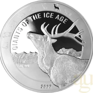 Preis Gesenkt 1 Unze Silbermünze Giganten der Eiszeit - Rentier 2022 - regelbesteuert