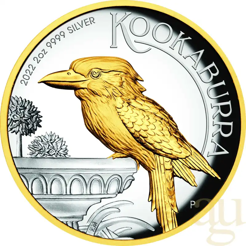 2 Unzen Silbermünze Australien Kookaburra 2022 teilvergoldet - polierte Platte Jetzt Kaufen