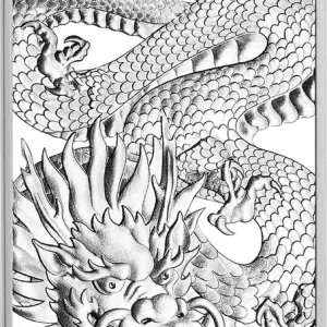 1 Unze Silbermünze Perth Mint Rectangular Dragon 2022 - polierte Platte Super-Preis