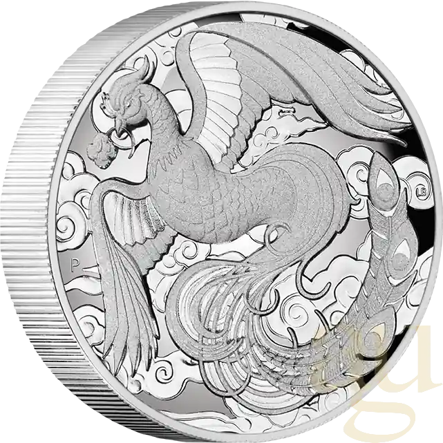 Geprüft 2 Unzen Silbermünze Australien Phönix 2022 - High Relief - polierte Platte