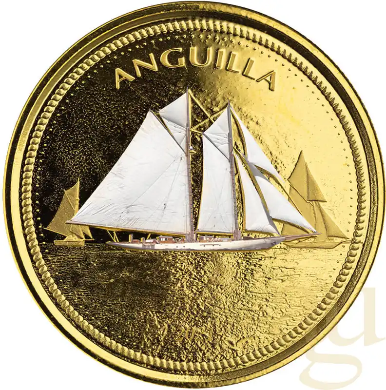 1 Unze Goldmünze EC8 Anguilla - Regatta 2021 - coloriert Gleich Bestellen