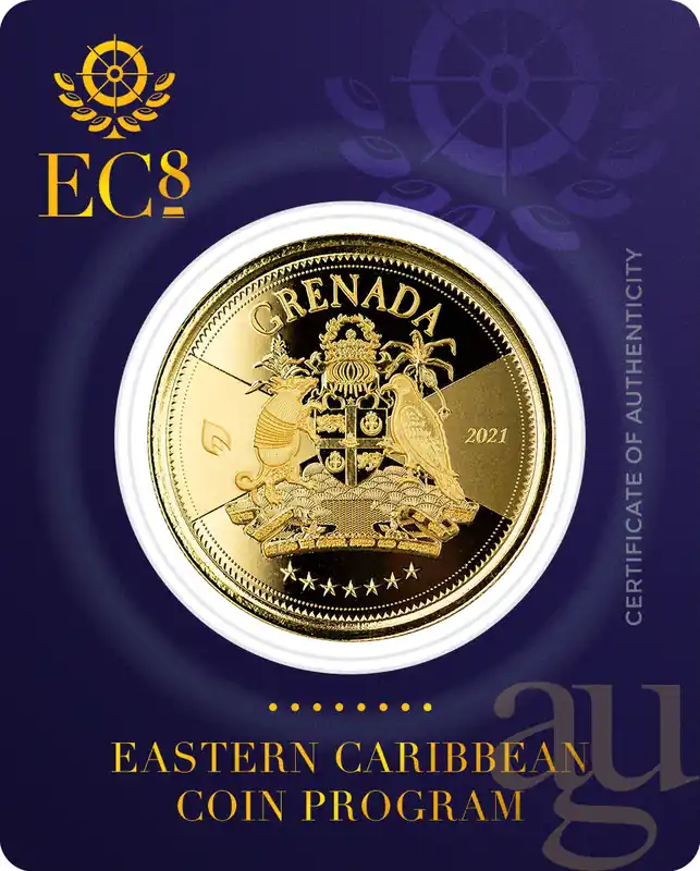 1 Unze Goldmünze EC8 Grenada - Coat of Arms 2021 Online Kaufen