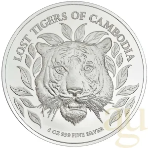 5 Unzen Silbermünze Kambodscha Lost Tigers 2022 Rabatt