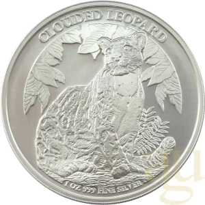 1 Unze Silbermünze Kambodscha Clouded Leopard 2023 Preis Gesenkt