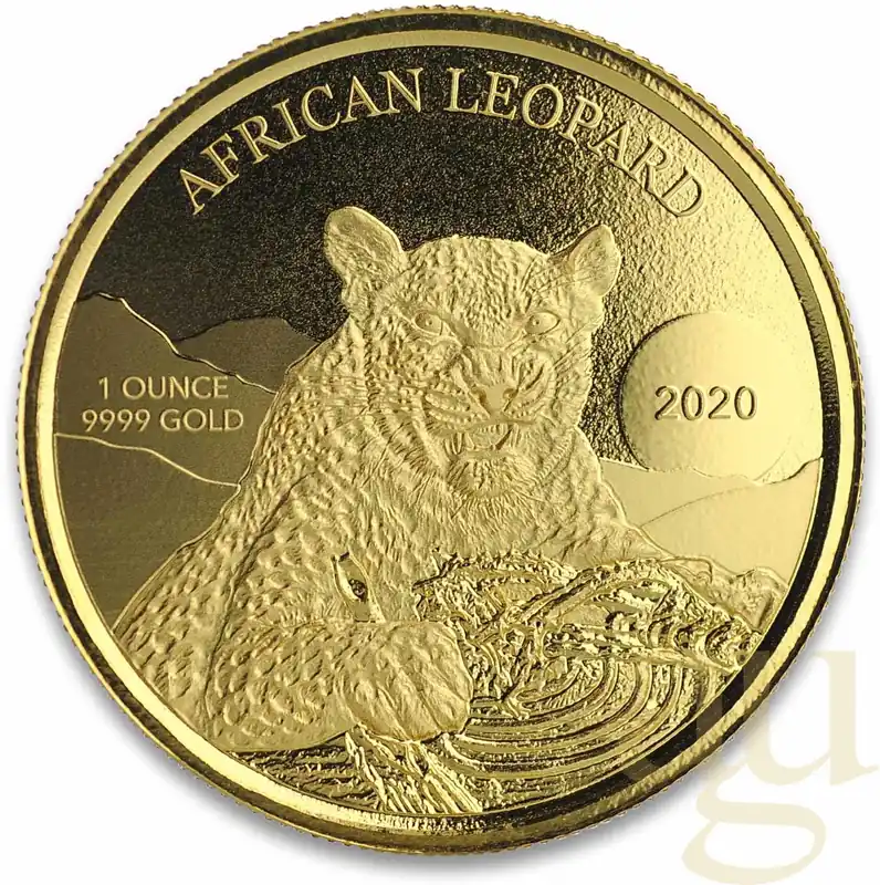 1 Unze Goldmünze Afrika Ghana Leopard 2020 - polierte Platte Ausverkauf