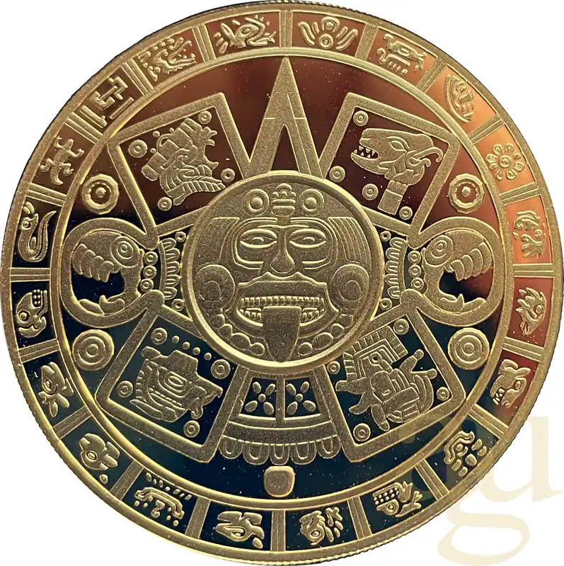 1 Unze Goldmünze Samoa Aztekenkalender 2022 Super-Preis