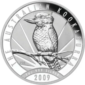 Ab Werk 2 Unzen Silbermünze Australien Kookaburra 2009