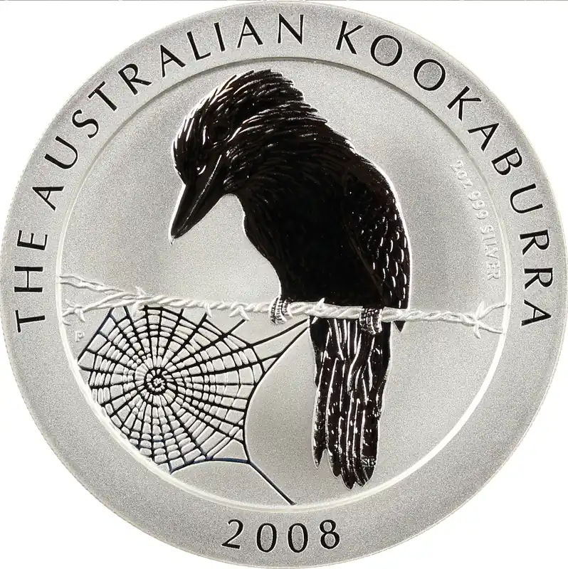 2 Unzen Silbermünze Australien Kookaburra 2008 Ausverkauf