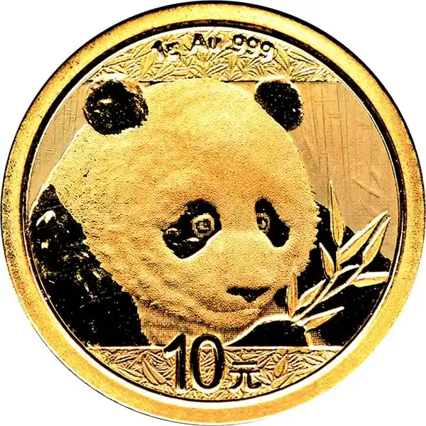 1 Gramm Goldmünze China Panda 2018 Aktuell