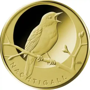 Schneller Versand 20 Euro Goldmünze Heimische Vögel - Nachtigall 2016 (G)