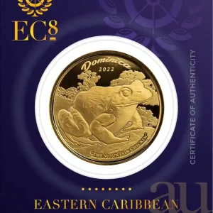 1 Unze Goldmünze EC8 Dominica - Mountain Chicken 2022 Neue Ware