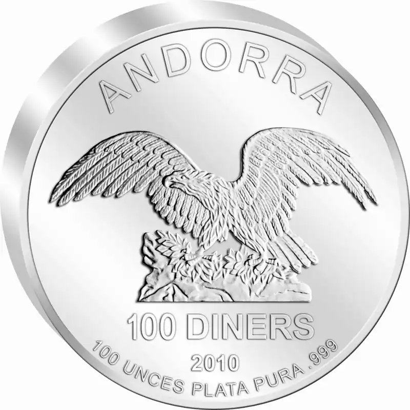 100 Unzen Silbermünze Andorra Eagle 2010 Top-Qualität
