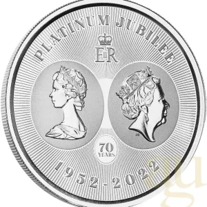 Preis Gesenkt 1 Unze Silbermünze Cayman Islands Queens 70th Platinum Jubilee Year Anniversary 2022