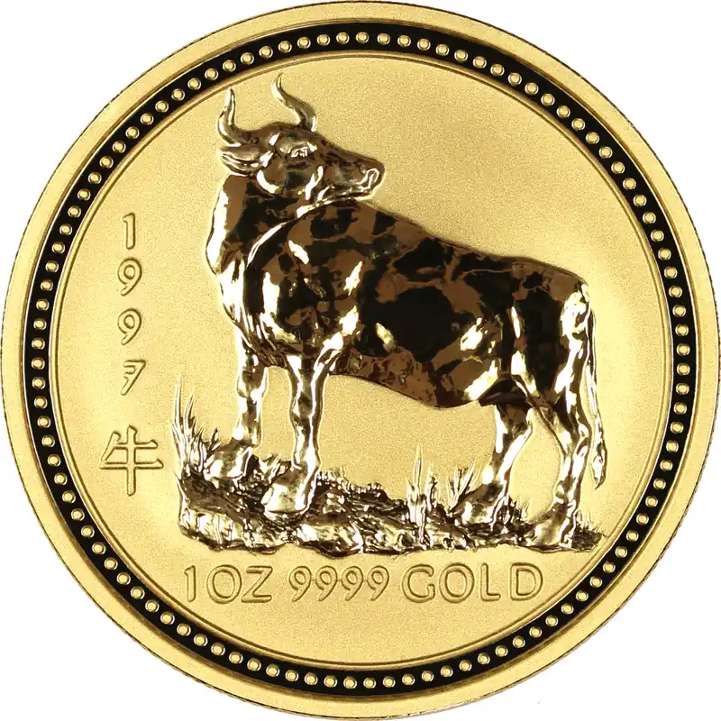 1/4 Unze Goldmünze Australien Lunar I Ochse 1997 Neue Kollektion