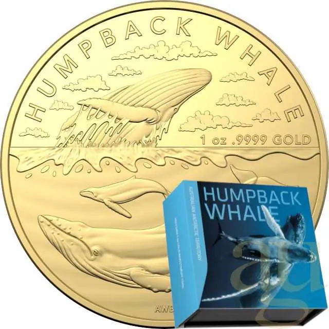 1 Unze Goldmünze Australien Antarctic Territory - Humpback Whale 2023 Rabatt