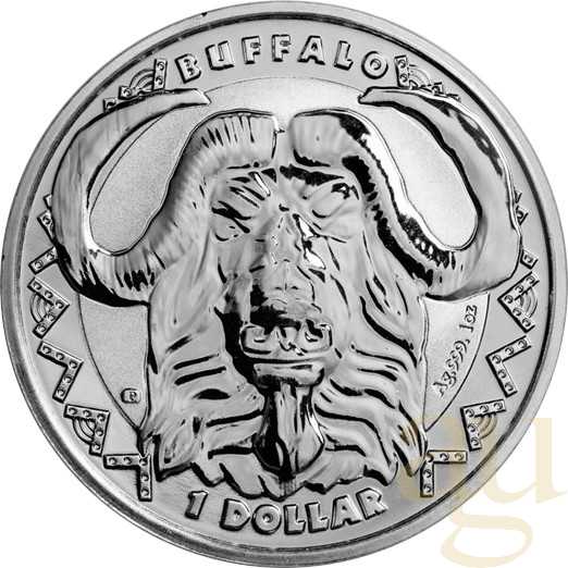 Super-Preis 1 Unze Silbermünze Sierra Leone Big Five - Büffel 2023
