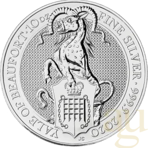 Neu Im Sortiment 10 Unzen Silbermünze Queens Beasts Yale 2020