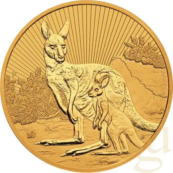 Solange Der Vorrat Reicht 2 Unzen Goldmünze Australien Next Generation - Mother & Baby Känguru 2023