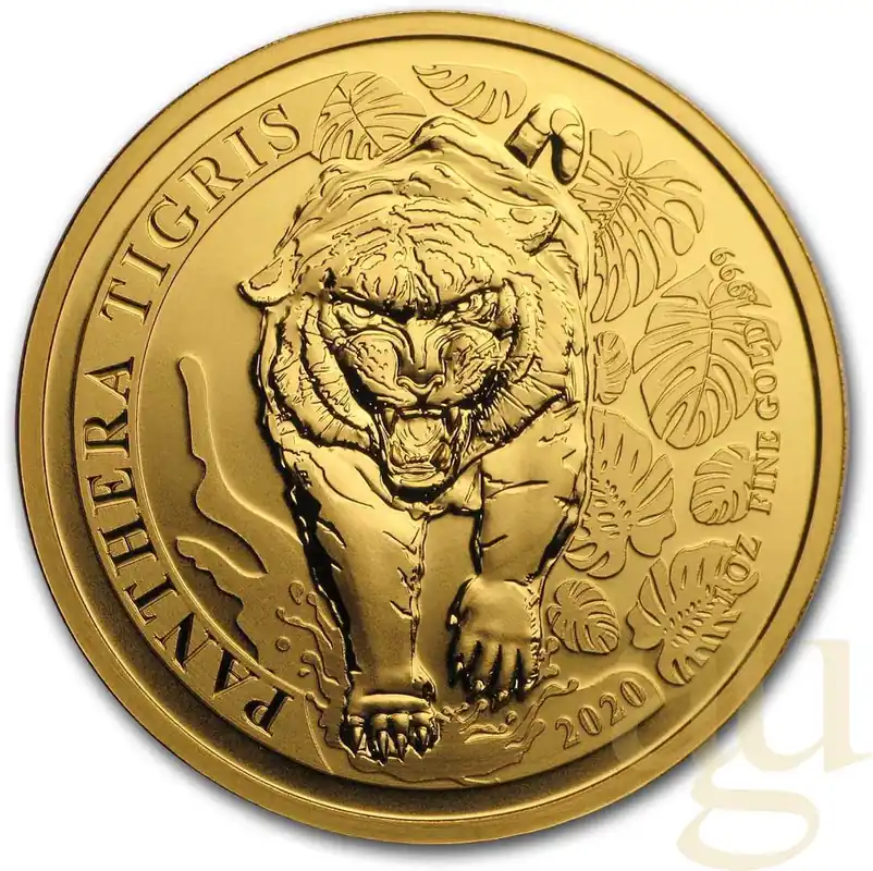 Schneller Versand 1 Unze Goldmünze Laos Tiger 2020