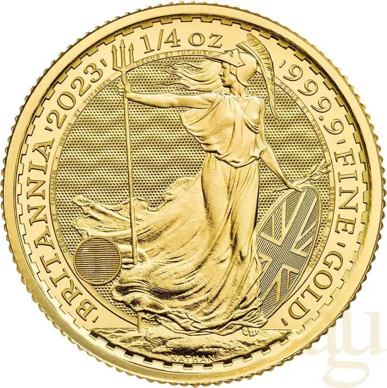 Heißes Angebot 1/4 Unze Goldmünze Britannia 2023 - Queen Elisabeth