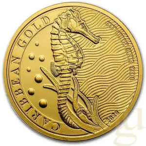 1 Unze Goldmünze Barbados Seepferdchen 2020 Kracherpreis