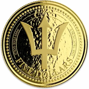 1 Unze Goldmünze Barbados Trident 2018 Bestseller