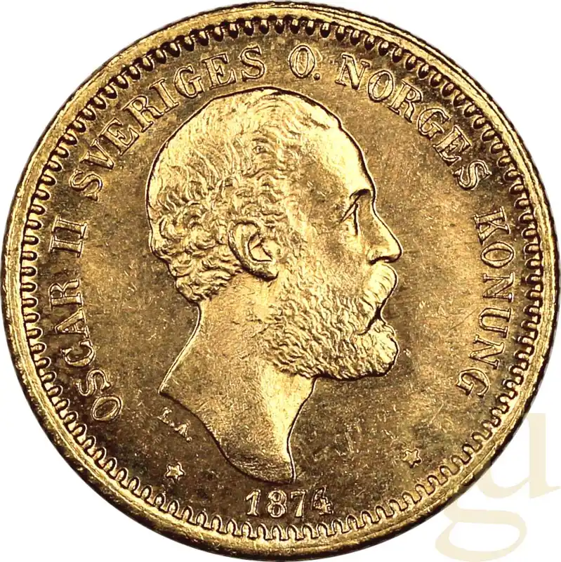Saisonangebot 10 Kronen Goldmünze Schweden Oscar II.