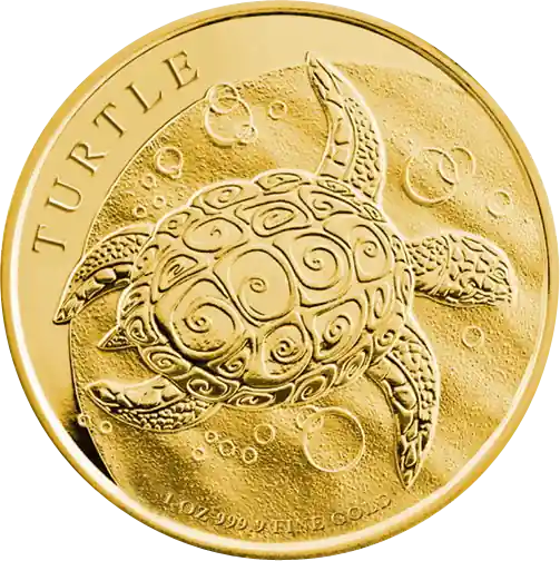 Sale 1 Unze Goldmünze Niue Schildkröte 2017